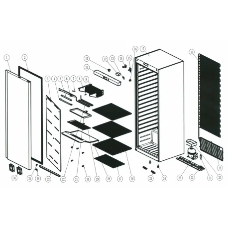Evaporator FF400 FR400 copper tubes Ø10mm...