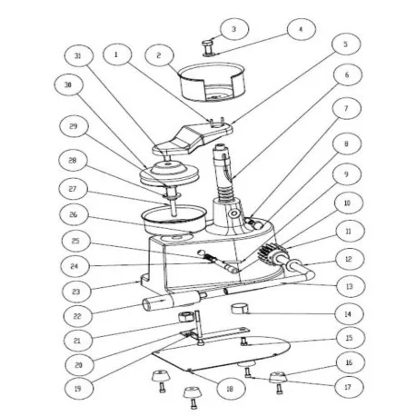 Engrenage de formage de hamburger HF-100 HF-130...