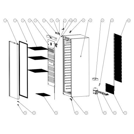 Condenseur plat  Armoire réfrigérée DR600 FF600...