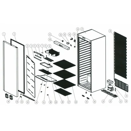 Junta de frigorífico FF400G FR400G gris puerta...
