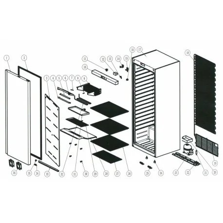 Refrigerator gasket FF600 FR600 black magnetic...