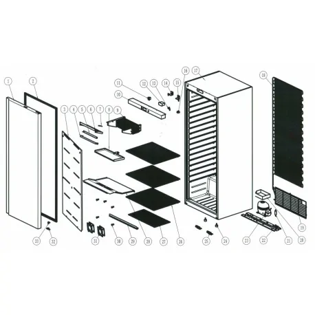 Refrigerator gasket FF600 FR600 black magnetic...