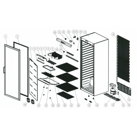 Refrigerator gasket FF600G FR600G grey magnetic...