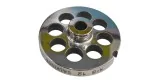 Meat grinder plate 8 drill 12mm with pivot 1 notch Stainless Steel Enterprise Salvador Salvinox Italy