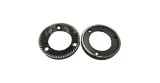 Grinding burrs pair turn direction left D1 ø 64mm ID ø 37mm H 9mm tooth spacing 3mm hole ø 5,6mm QualityEspresso 525533 10002