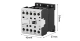 Minicontactor 16A bobina 380Vac contacto auxliar abierto NA CJX2-K1610