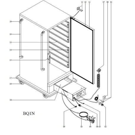 Heat element  2350W 230VAC Hot trolley BQN1...
