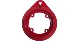 Roseta roja Mando Grifo Gas Color Plata DRN