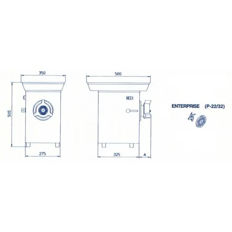 Hachoir Braher P-32 Inoxydable
