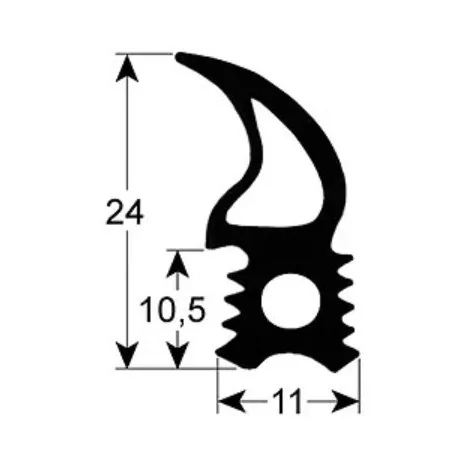 Junta de puerta perfil 2715 An 465mm H510mm...