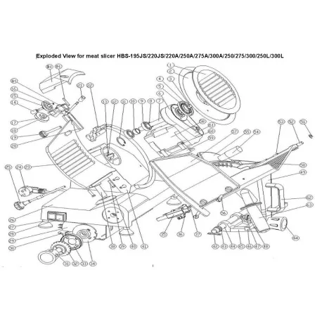 Protecteur boucher trancheuse HBS-275 HBS-300...