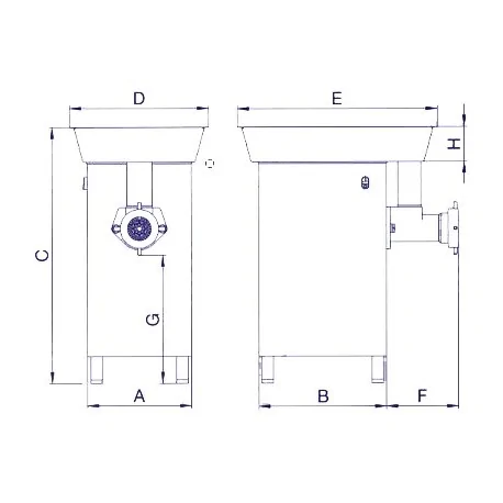 Picadora de Carne Braher TM-32 TMP-32 Inoxidable