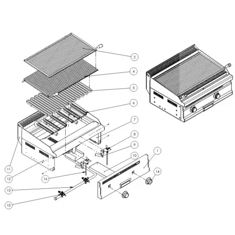Brûleur  Turhan TC.6LG801 TC.6.LG411 Barbecue...