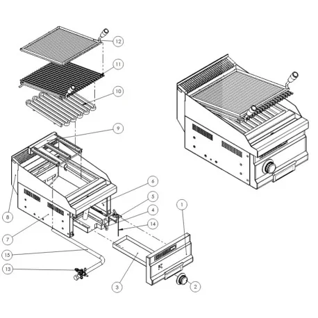 Brûleur  Turhan TC.6LG801 TC.6.LG411 Barbecue...