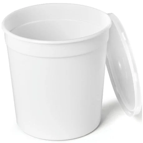 Terrine White Disposable round P.P. 1000 ml +...