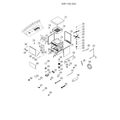 Filtro cubierta lavavajillas EMP.500 EUT.1100...