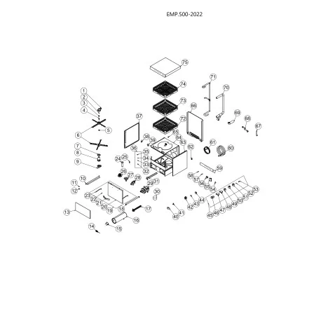 Filtro cubierta lavavajillas EMP.500 EUT.1100...