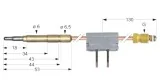 Thermocouple with interrupter plug connection ø6,0mm M9x1 L 600mm Ascobloc, Repagas