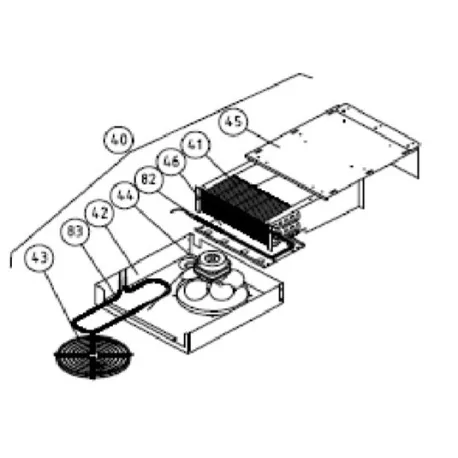 Evaporator TRS-117 Remote table 2 - 3 doors...