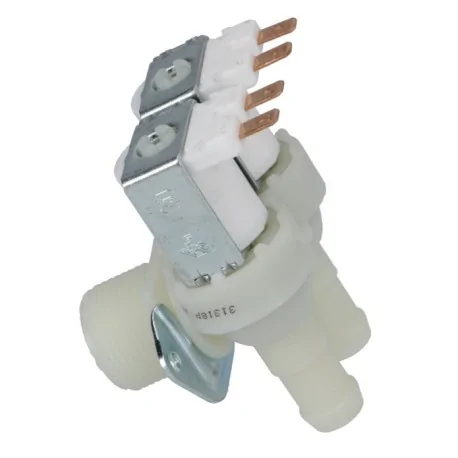 Électrovanne plastique double coude 3/4" entrée...