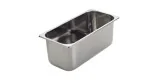 Ice cream tub 360x165mm depth 118mm stainless steel