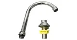 Pedal-operated 1/2" swivel basin spout