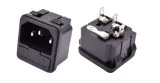 C14 IEC320 conector de 3 pines con portafusibles toma de corriente eléctrica 10A 250V