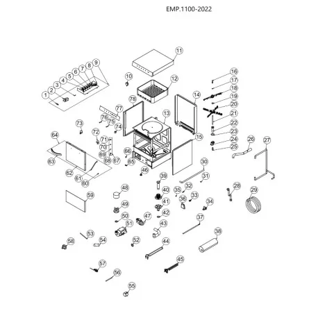 Washer arm shaft washer EUT.1100...