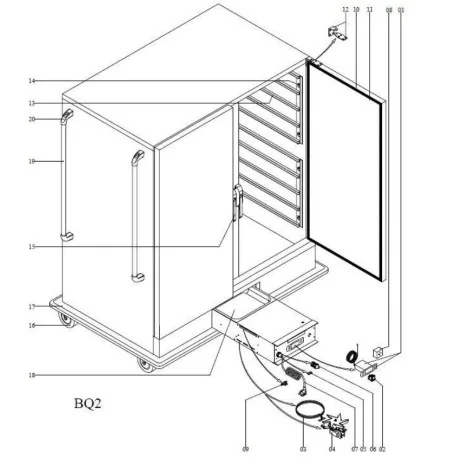 ventilador de aire caliente 230VAC sujeción 3...