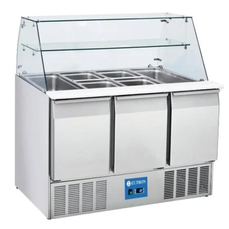 Refrigerated Glass Prep Table S903CG