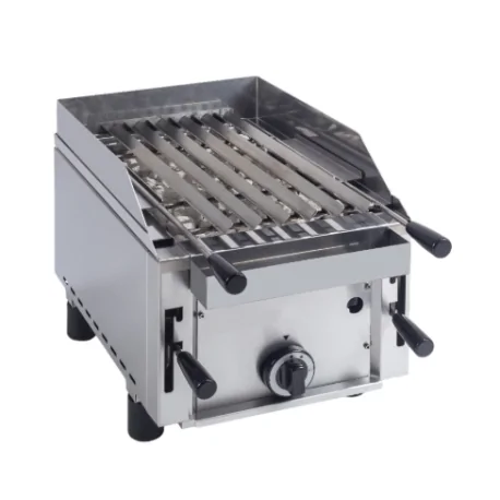 Simple tabletop gas barbecue for volcanic rock...