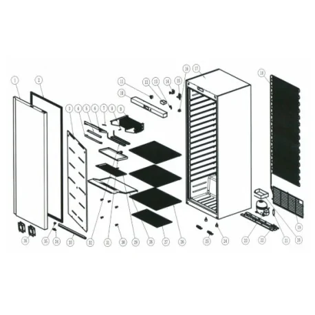 Armario expositor refrigerado FR400G S/S