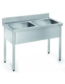 Stainless Steel Sink 1400x600mm 2 wells.