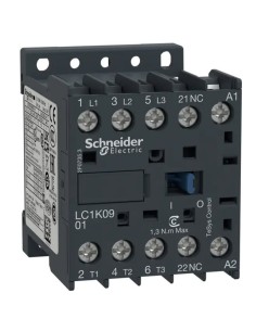 Contacteur 230V AC3 9A contacts principaux 3NO auxiliaire NC LC1K0901M7