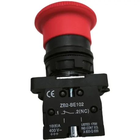 poussoir coup de poing encastré ø 22mm 1NC...