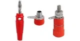 Banana connector kit M4 thread 30A Ramón welding bars Red color
