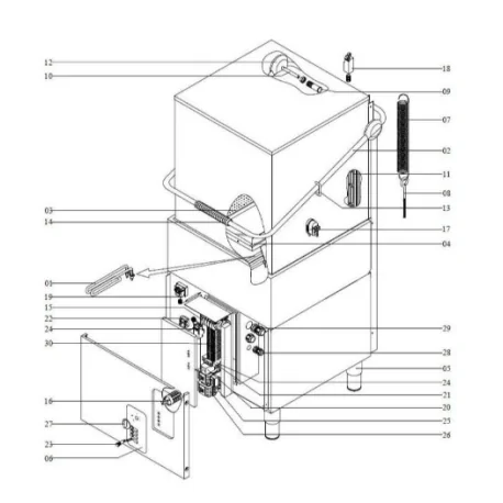 Hood type dishwasher DW1040TP