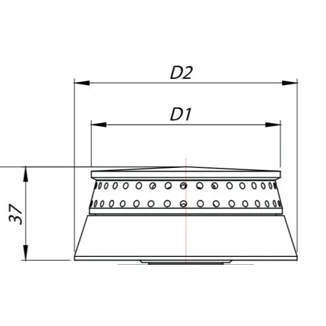 Quemador 6000W Liva cocina Arisco H37mm serie...