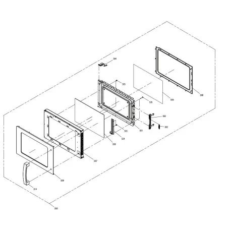 Cristal interior puerta microondas DMD100...