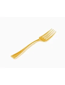 Tenedor mini dorado 10 cm...