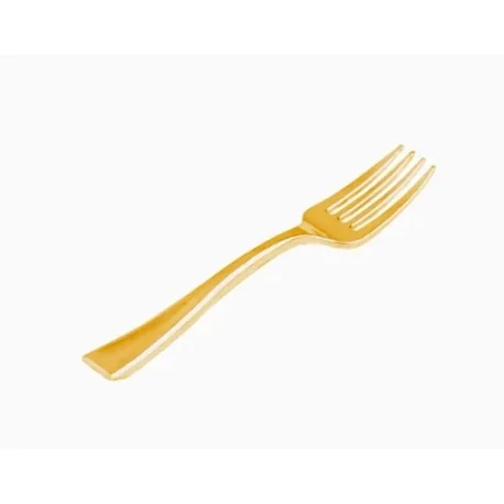 Fourchettes en or miniatures 10 cm (paquet de...