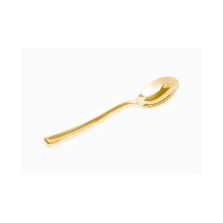 Mini golden spoon 10 cm (Pack of 50 units)