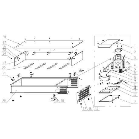 Soporte para cristal vitrinas serie VRX...