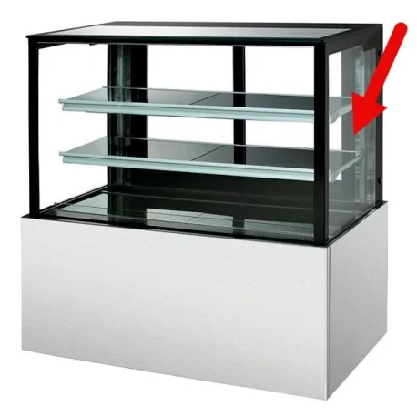 Left Glass for Display Case RN-900B1 RN-1200B1...