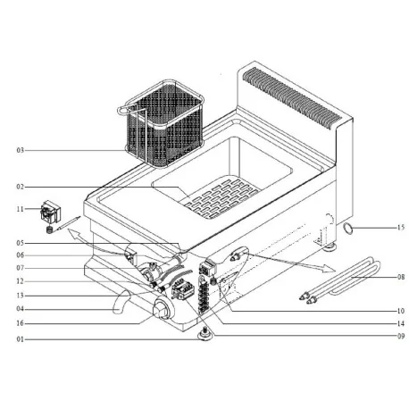 Heating element 3000W 230VAC 50-60 Hz Pasta...
