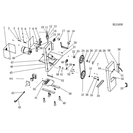 Guide shaft with fiber for band saw HLS-1650 M6...