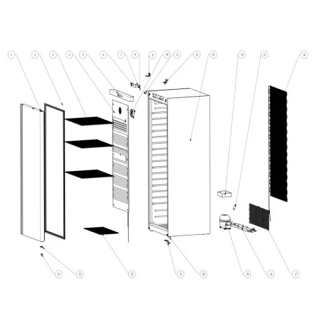 Grille d'étagère 436x200mm blanche DR400 Réf....