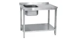 Detachable Industrial Sink 1 Bowl Left Side with Base 600mm Depth