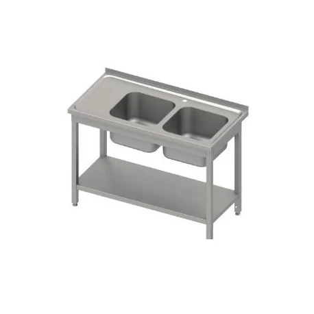 Detachable Industrial Sink 2 Bowls Right Side...