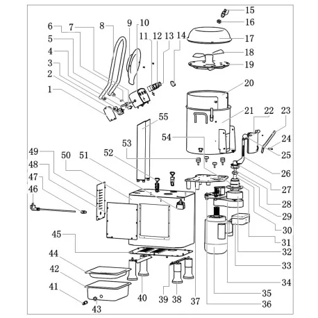 Internal abrasive liner for potato peeler HLP-15